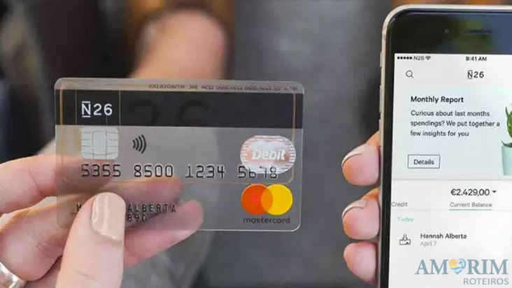 Cartão da N26 Bank e App de Gerenciamento Financeiro