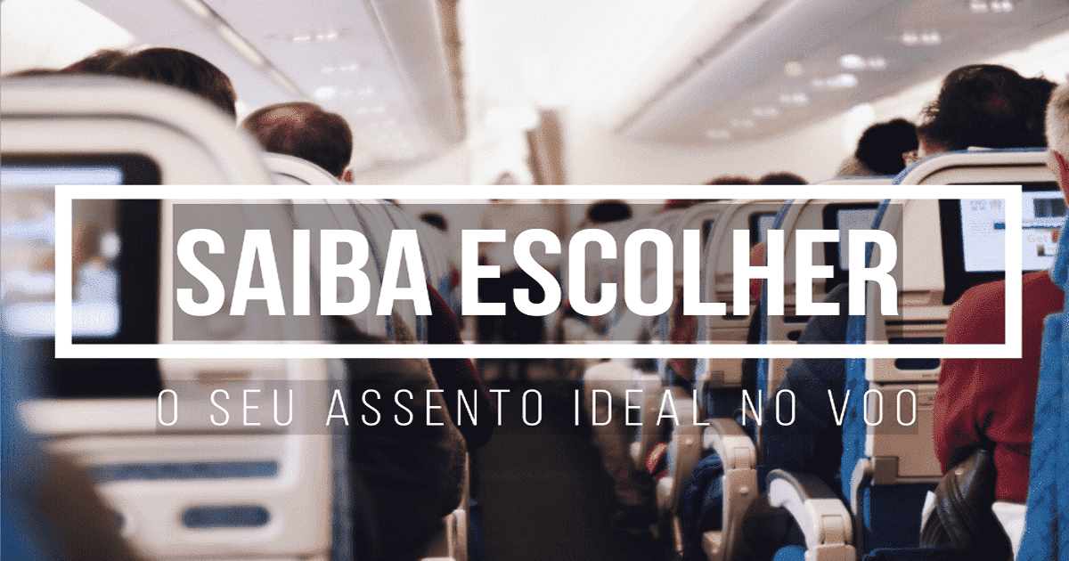 Imagem mostrando a vista da cabine de passageiros de um avião, focando em como escolher o melhor lugar
